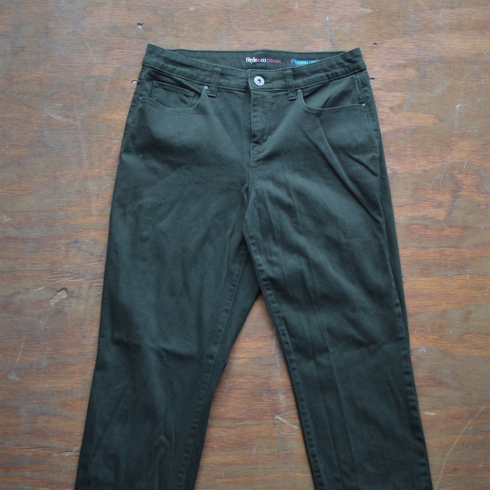 Style & Co. dark green jeans